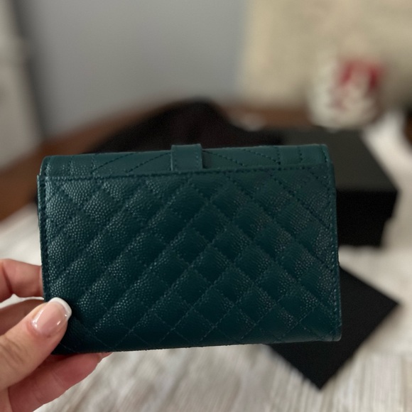 Saint Laurent Small Envelope Wallet Excellent Condition - Sea Turquoise - Picture 4 of 9
